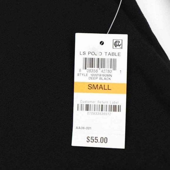 Greg Norman Attack Life  Mens Polo Table Shirt Black RapiDry Long Sleeve S New - Picture 9 of 12